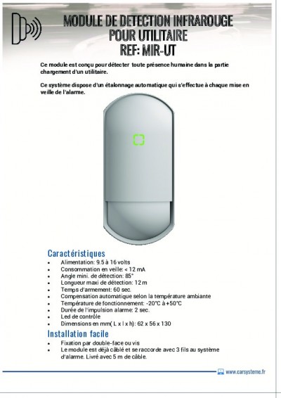 module-de-detection-infrarouge-pour-utilitaire-mir-ut